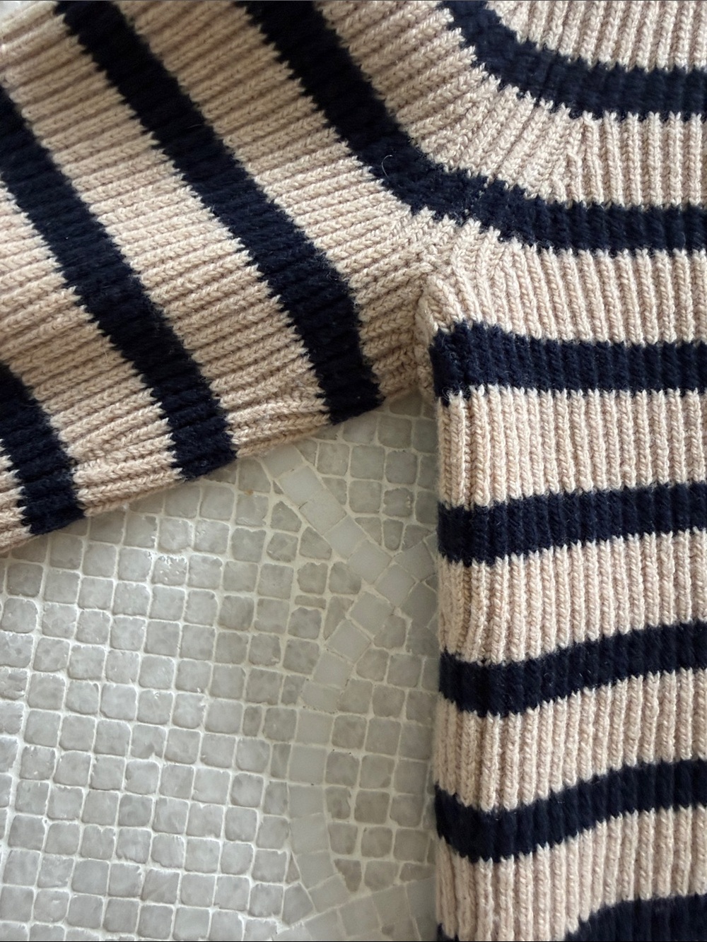 NWOT rag & bone Beige and Black Striped Button Cardigan - Picture 8 of 11
